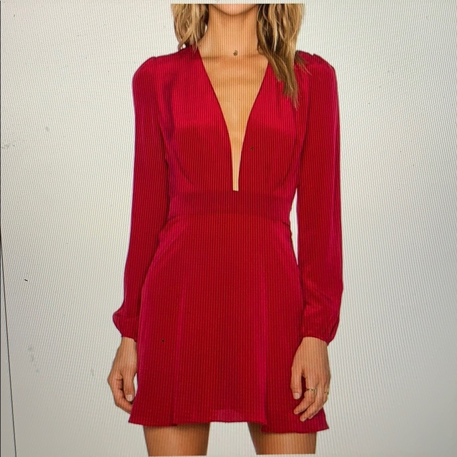 Carmella Michli X Revolve 100% Silk Dress Berry